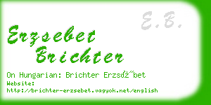 erzsebet brichter business card